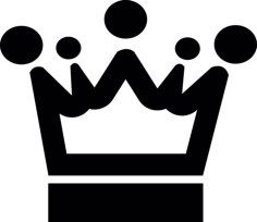King Crown Line Art Svg Vector, Free Vectors File